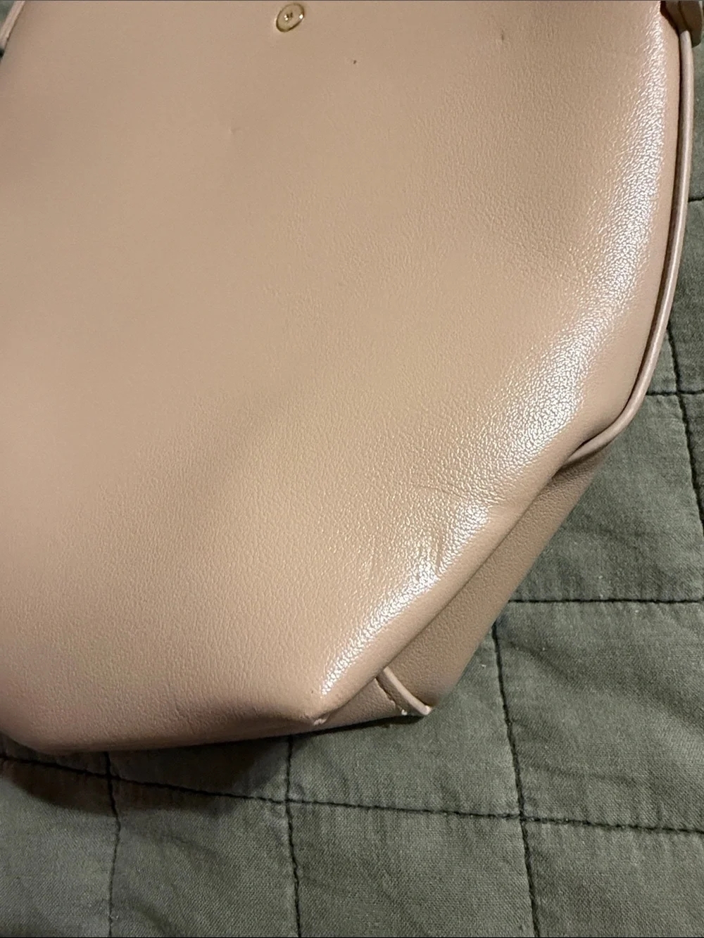 SAMARA Blush Pink Pebble Leather Crossbody Bag - Picture 8 of 10